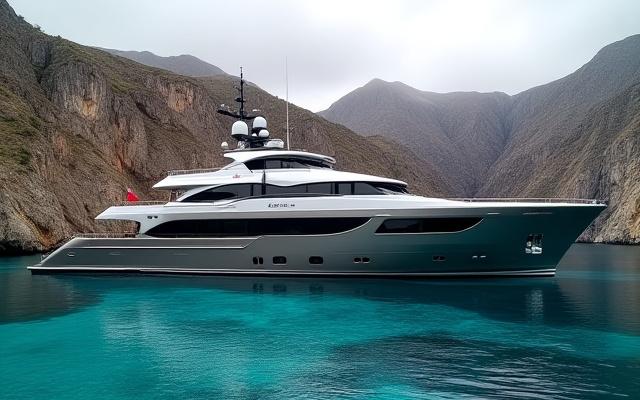 Explorer yacht 'Aurora' in a scenic bay